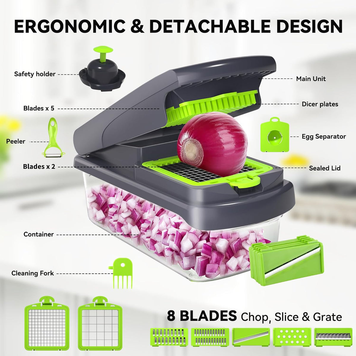 SlicePro™ 15-in-1 Vegetable Chopper & Slicer