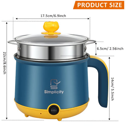 Electric Cooking Pot With Steamer
