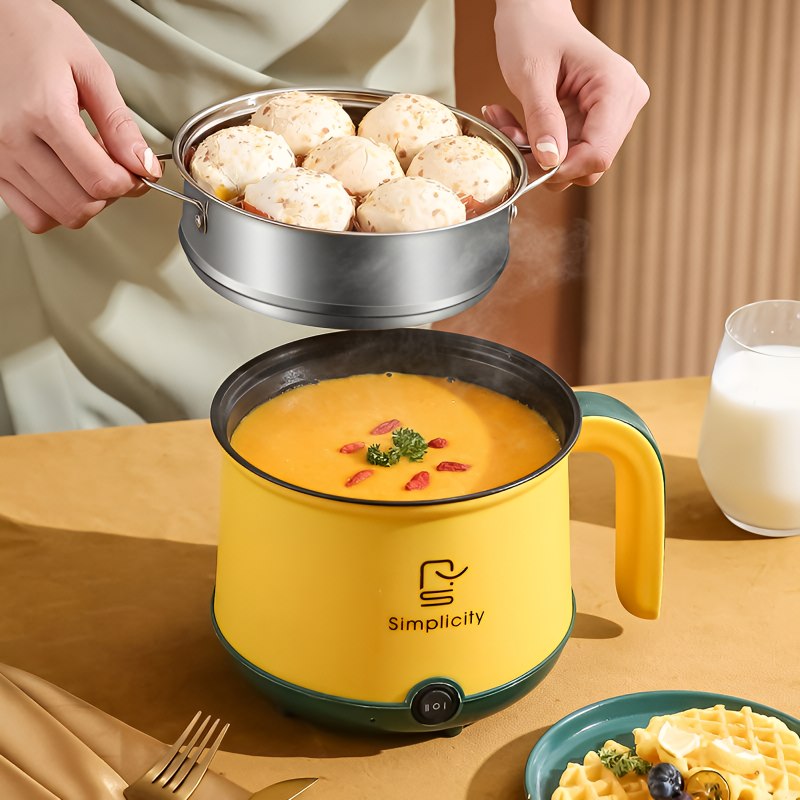 Electric Cooking Pot With Steamer