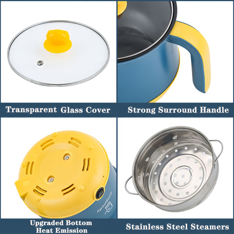 Electric Cooking Pot With Steamer