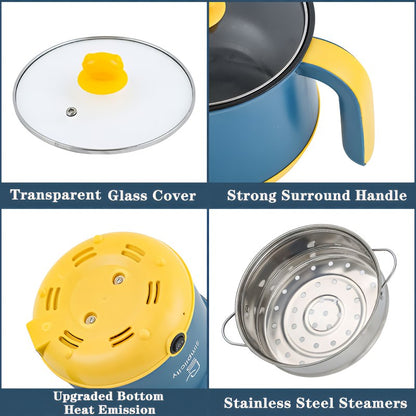 Electric Cooking Pot With Steamer