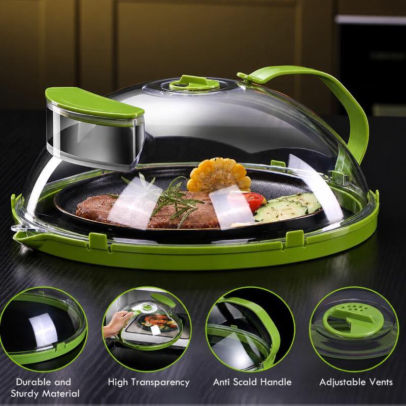 Ventilated Steam-Release Microwave Cover