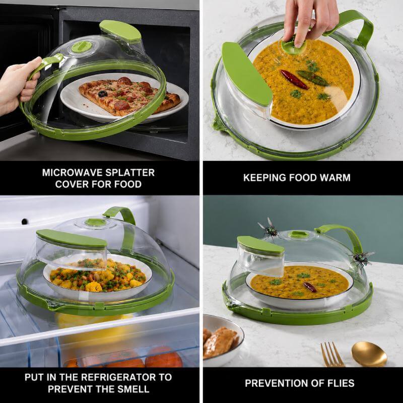 Ventilated Steam-Release Microwave Cover